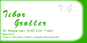 tibor groller business card